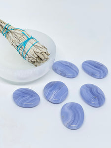 Blue Lace Agate Flat Stone