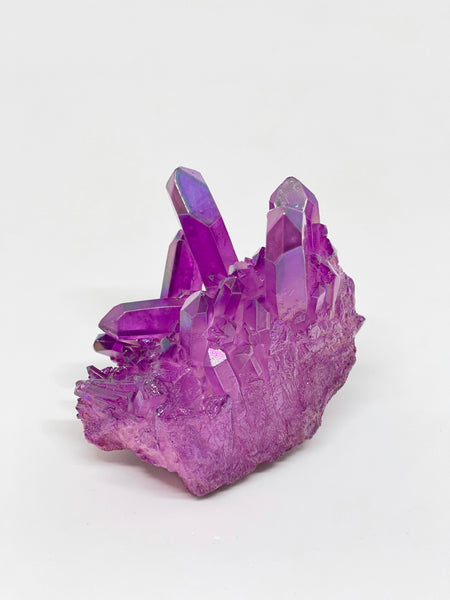 Purple Flame Aura Quartz Cluster 270g