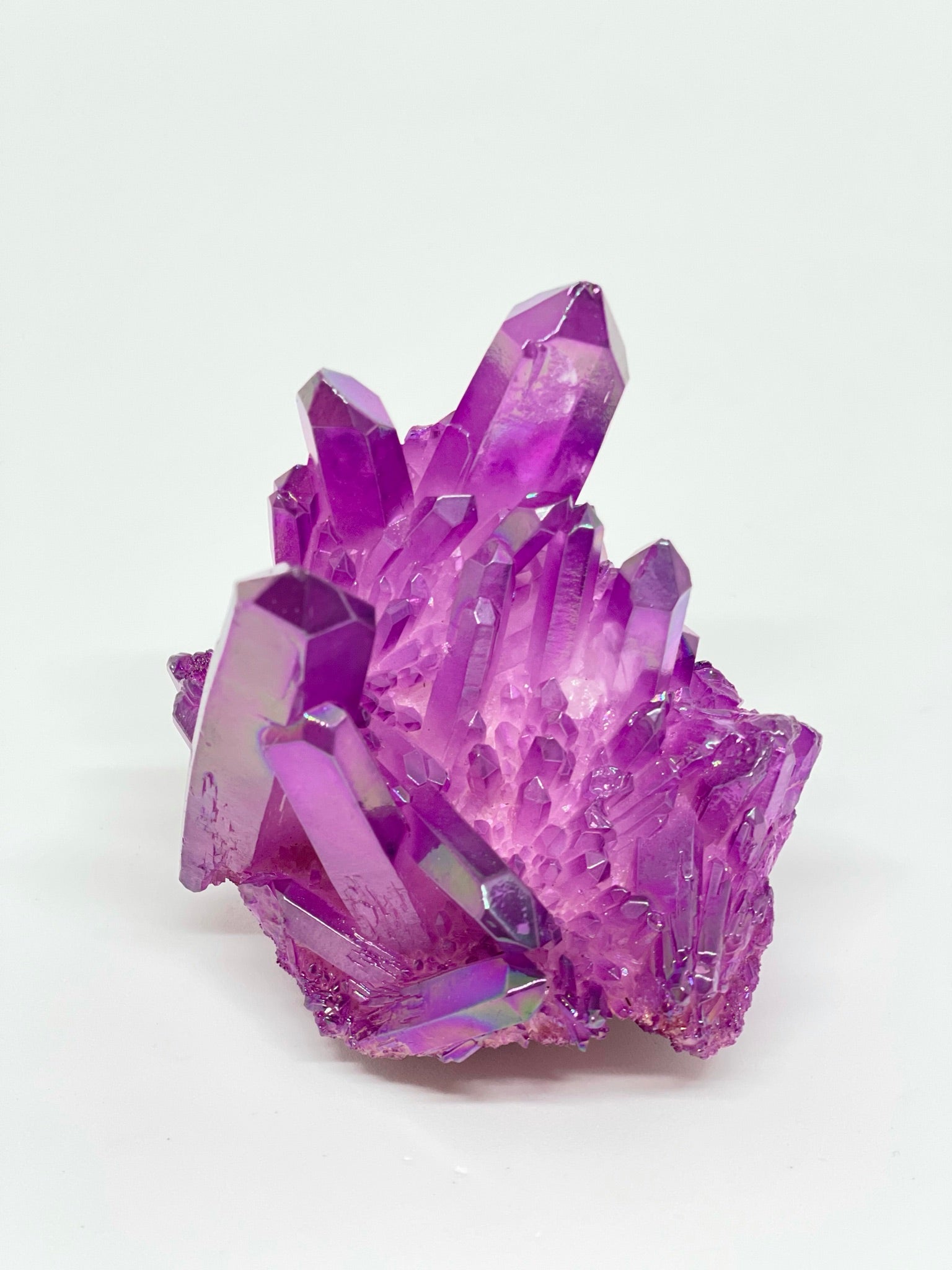 Purple Flame Aura Quartz Cluster 270g