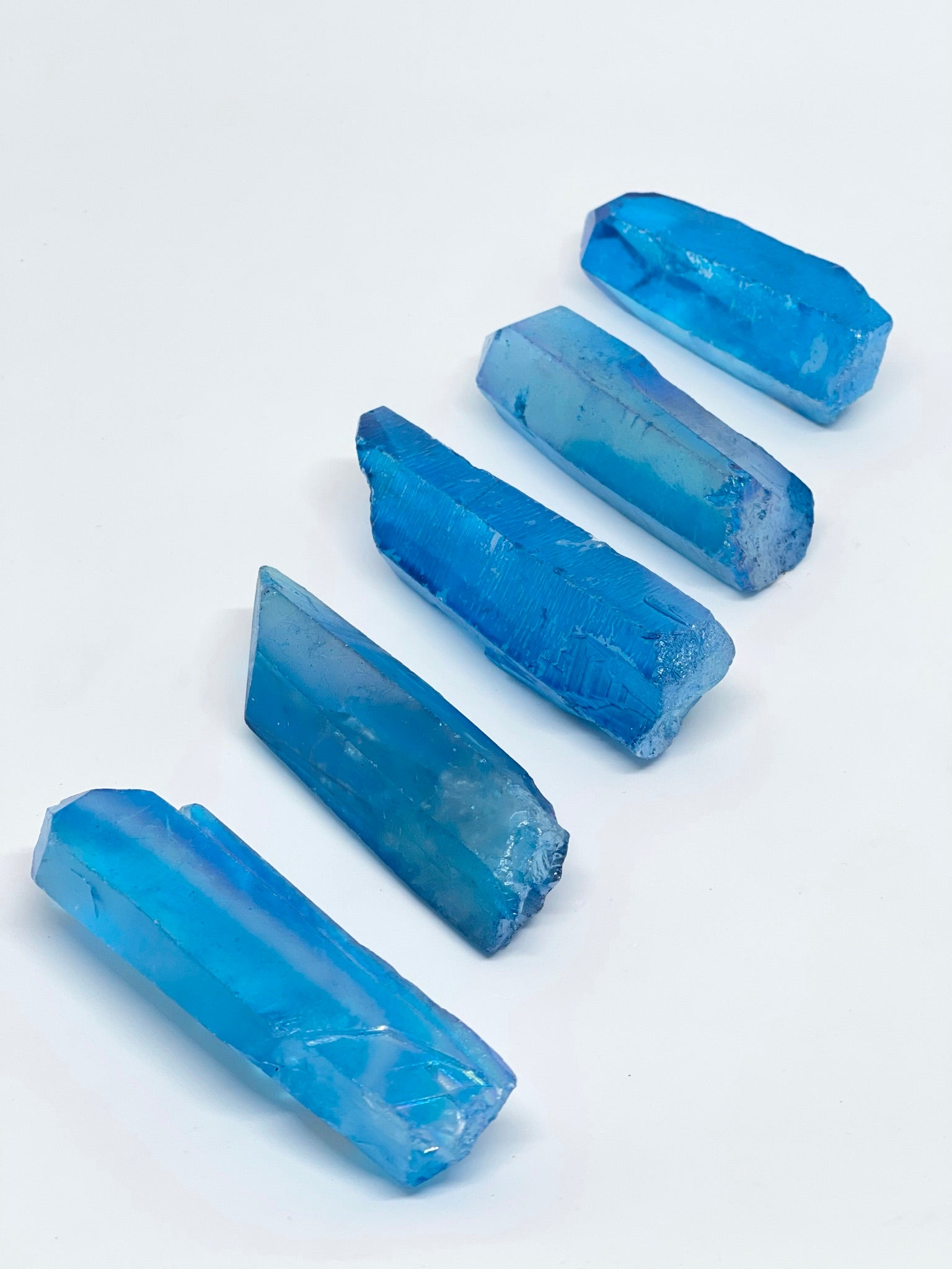 Aqua Aura Quartz Points