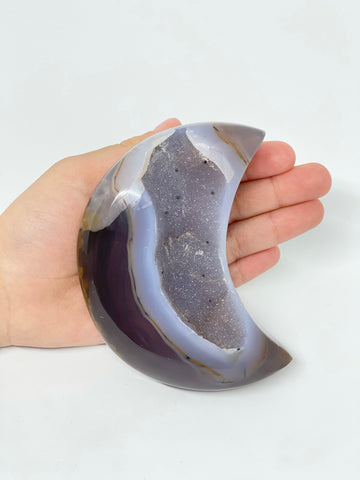 Druzy Agate Moon 9cm