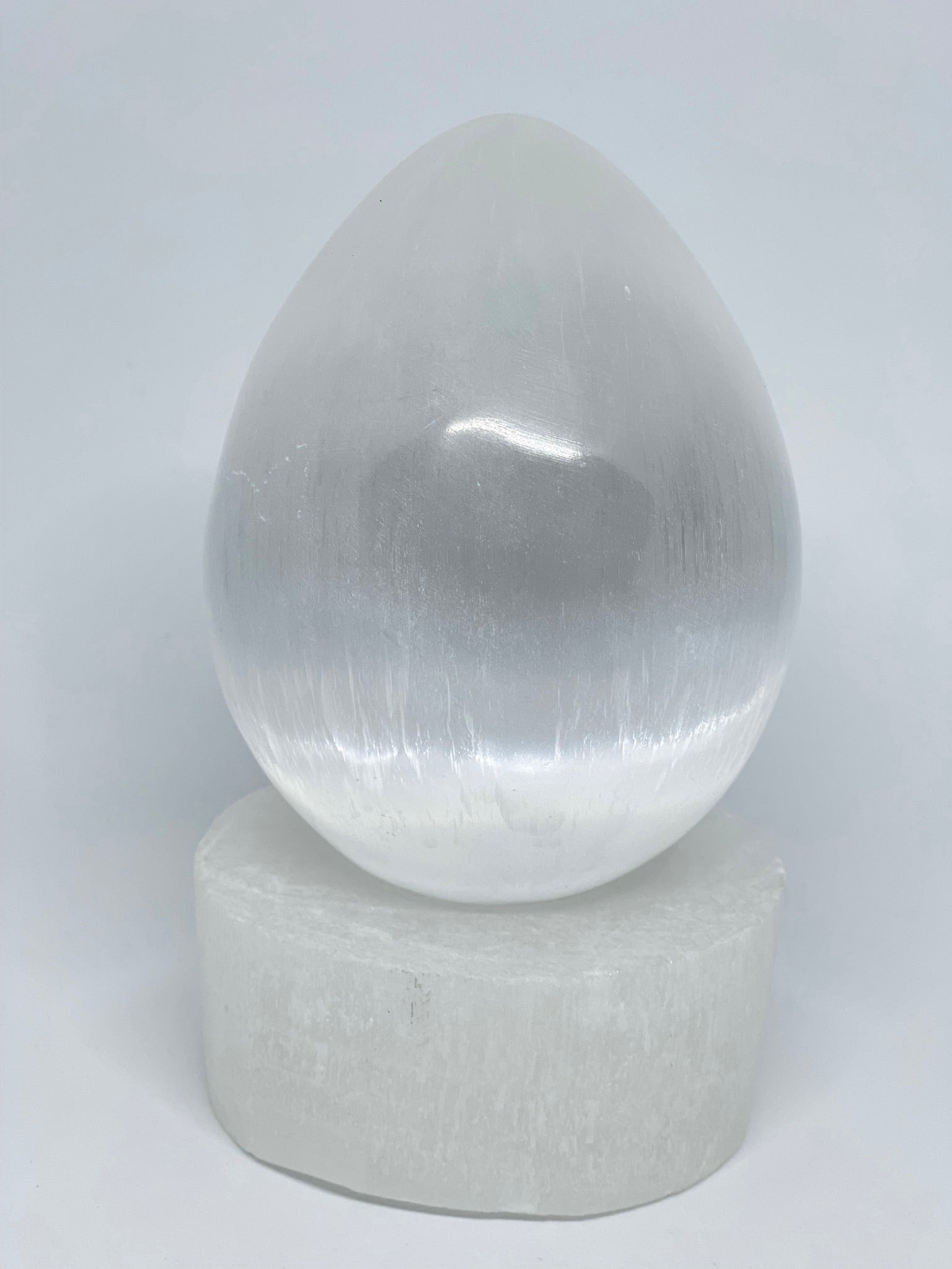 Selenite Egg + Stand