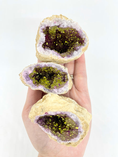 Quartz Geode Gold+Pink