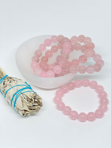 Rose Quartz Bracelet 12mm