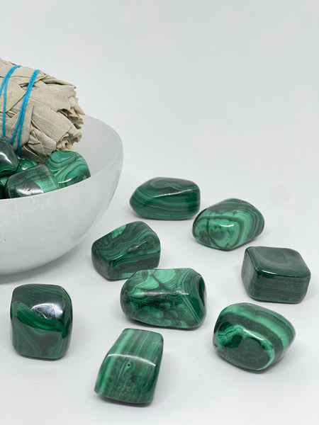 Malachite Tumbled - A grade