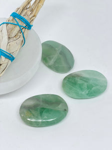 Green Fluorite Palm Stone